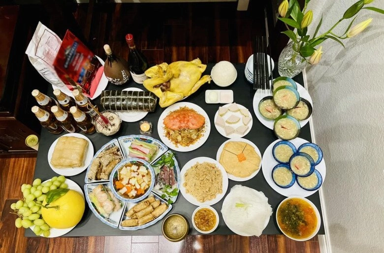 Diễn viên diệu hương làm cỗ cúng cụ nội trên đất mỹ không trùng món tết nhìn đẹp mắt lại bổ dưỡng - 11