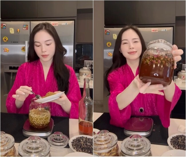 Được tỷ phú johnathan hạnh nguyễn gửi gần chục chai mật ong con dâu xinh đẹp đem đi lên men hàng loạt hũ - 5