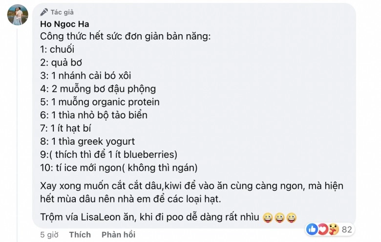 Hồ ngọc hà khoe bữa sáng kiểu tây 10 nguyên liệu cho lisa leon đáp trả khi bị chê sính ngoại bún bò mới đủ chất - 8
