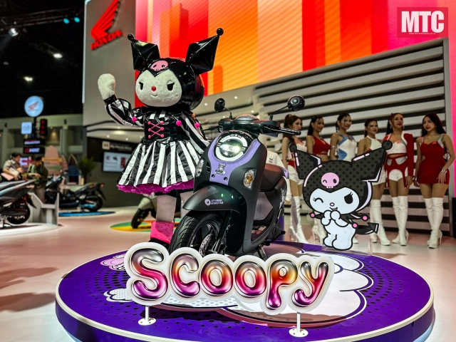 Honda trình làng scoopy kuromi phiên bản đặc biệt kỷ niệm 20 năm ra mắt nhân vật kuromi - 1