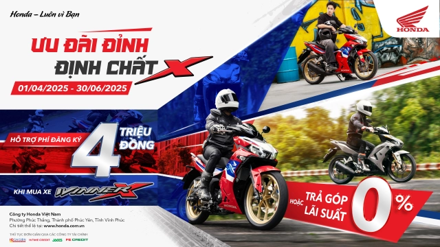 Honda việt nam tiếp lửa đam mê với ưu đãi đỉnh - định chất x dành riêng cho winner x - 1