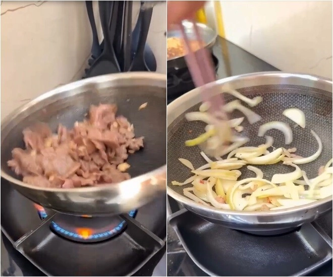 Lê thúy nấu ăn giữa trời nắng chồng phải đứng che ô cho cô vợ cao nghều - 4