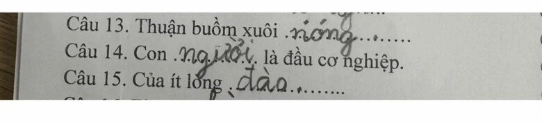 Loạt đáp án thành ngữ của ít lòng của học sinh tiểu học khiến giáo viên khóc thét dân mạng cười bò - 5