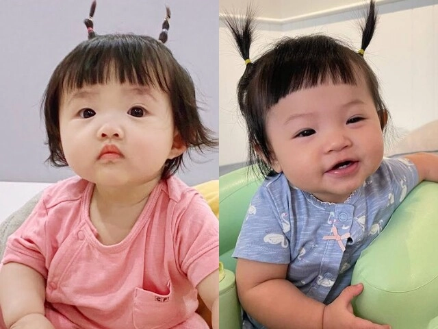 Loạt khoảnh khắc giống nhau đến bất ngờ của con gái winnie nhà đông nhi ông cao thắng và suchin nhà cường đôla - 4