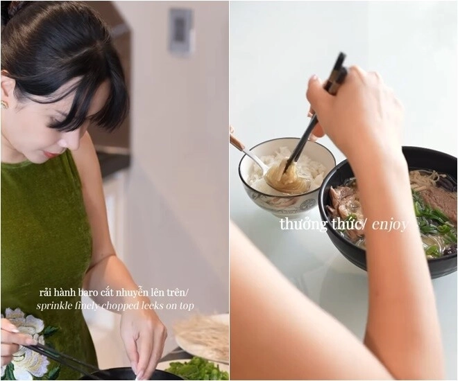 Lưu hương giang xinh đẹp vào bếp làm món súp sườn hàn quốc cực đưa cơm - 11