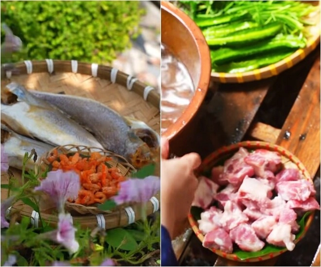 Mâm cơm chân quê của quỳnh trang - em vợ lê dương bảo lâm nấu cho bố hút hàng trăm nghìn like - 7