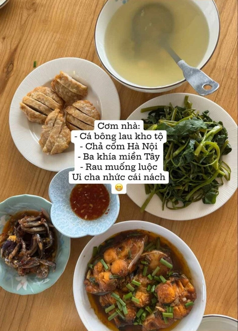 Mâm cơm nhà dân dã của phạm quỳnh anh làm cô tự thốt lên ui cha nhức cái nách - 1