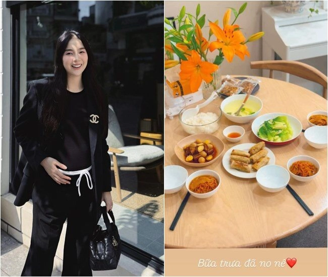 Mc mai ngọc mang bầu được mẹ ruột bồi bổ tận giường giúp việc nấu nhiều bữa ăn ngon - 1