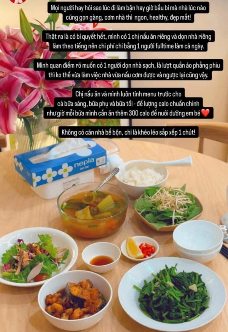 Mc mai ngọc mang bầu được mẹ ruột bồi bổ tận giường giúp việc nấu nhiều bữa ăn ngon - 4