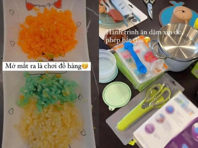 Minh hằng nấu bữa ăn dặm 3 kiểu cho quý tử chuẩn mẹ bỉm đảm tự nhủ lòng bình tĩnh khi bị con chê - 2