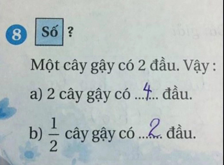 một nửa cây gậy có mấy đầu bài toán tiểu học tưởng dễ nhưng khiến nhiều phụ huynh đau não - 1