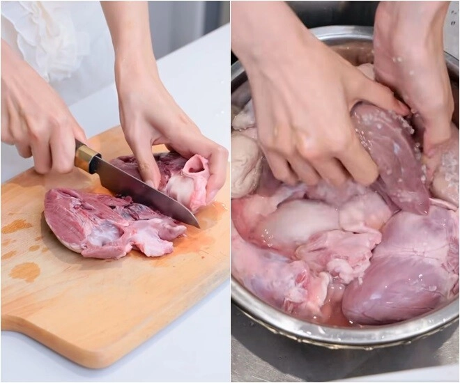 Mỹ nhân việtlàm mẹt lòng heo chấm mắm tôm ngon nhức nách chỉ cách để không bị hôi tí nào - 3
