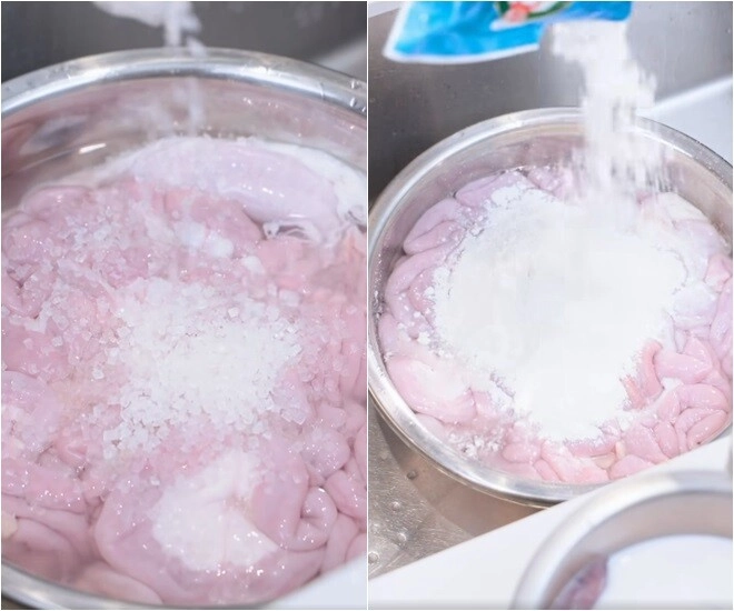 Mỹ nhân việtlàm mẹt lòng heo chấm mắm tôm ngon nhức nách chỉ cách để không bị hôi tí nào - 5
