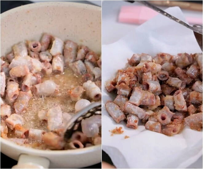 Mỹ nhân việtlàm mẹt lòng heo chấm mắm tôm ngon nhức nách chỉ cách để không bị hôi tí nào - 12
