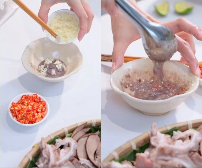 Mỹ nhân việtlàm mẹt lòng heo chấm mắm tôm ngon nhức nách chỉ cách để không bị hôi tí nào - 14