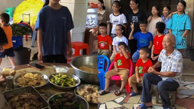 Nghỉ hè 22 cháu về quê có ngày ông bà tốn 25kg gạo - 1
