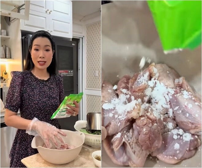 người đẹp không tuổi trịnh kim chi làm món hấp dẫn hao cơm vừa nấu vừa xuýt xoa vì quá thơm - 2