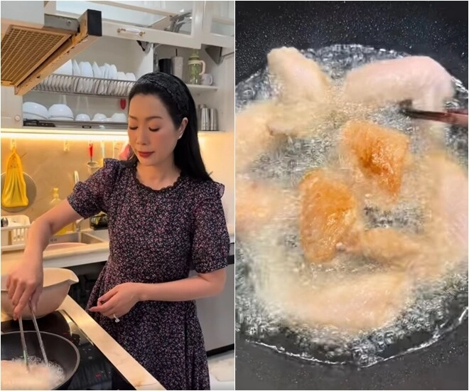 người đẹp không tuổi trịnh kim chi làm món hấp dẫn hao cơm vừa nấu vừa xuýt xoa vì quá thơm - 3