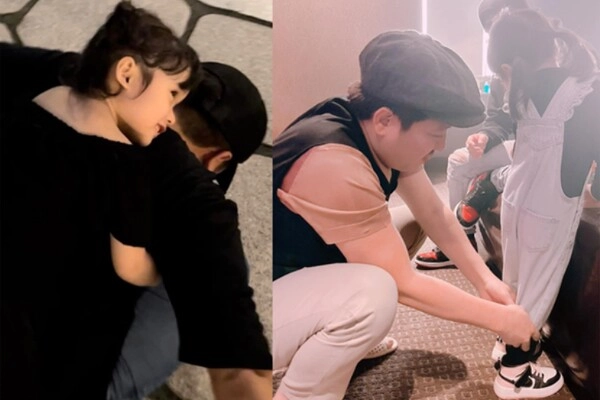 Nhã phương vắng nhà trường giang một mình chăm ái nữ bố và con gái diện đồ đôi trông cực đáng yêu - 5