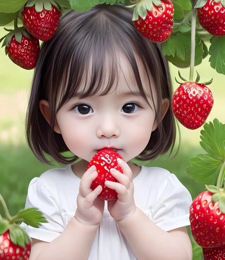 Những khoảnh khắc đáng yêu và siêu hài của các búp măng non khi ăn trái cây - 18