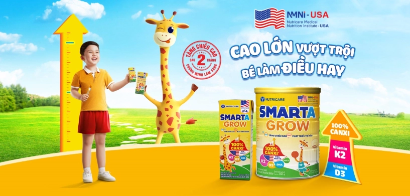 Nutricare smarta grow được chứng minh lâm sàng tăng chiều cao sau 2 tháng - 1