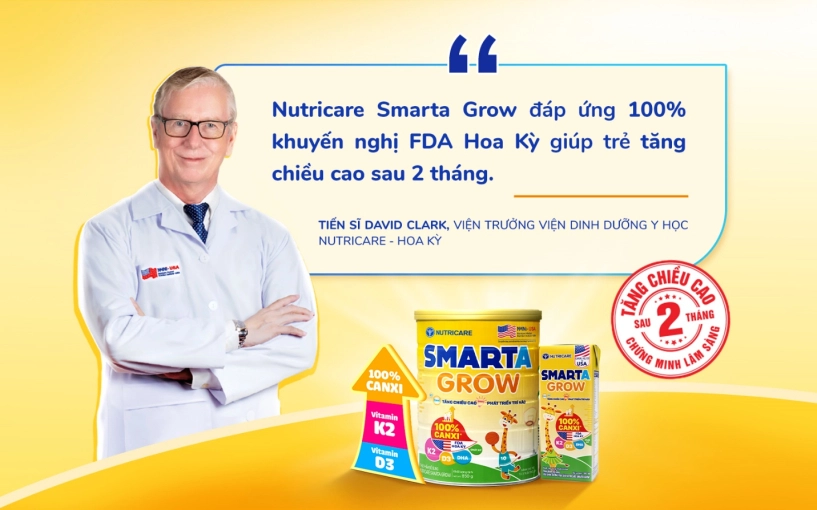 Nutricare smarta grow được chứng minh lâm sàng tăng chiều cao sau 2 tháng - 2