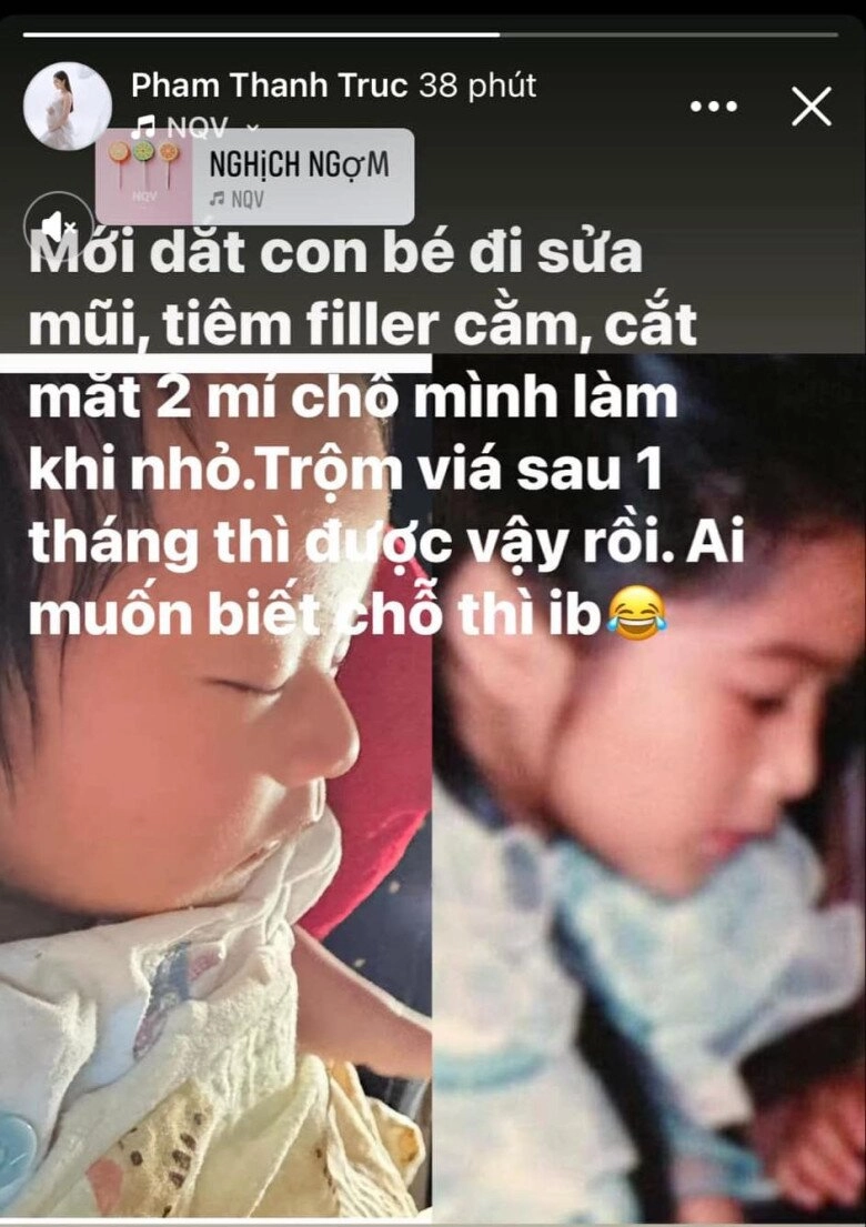 Sao nữ vbiz lần đầu khoe cận mặt ái nữ mới sinh tiết lộ con mới 1 tháng tuổi đã can thiệp thẩm mỹ - 1