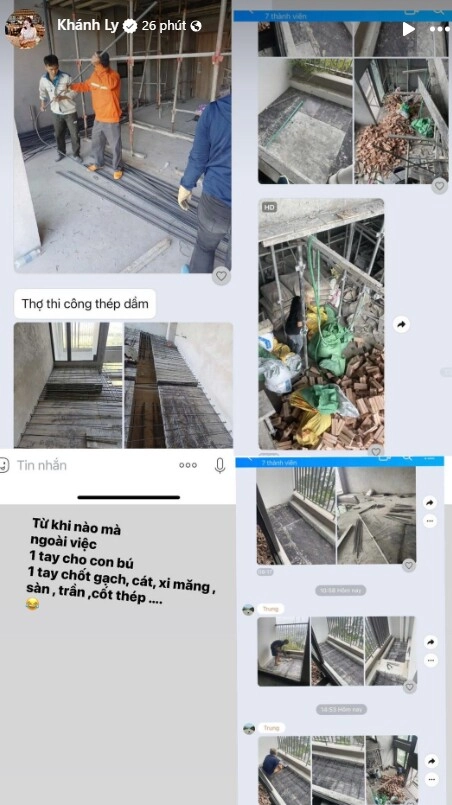 Sinh con lần 2 với chồng mới sau 8 năm đơn thân ly kute giờ tay bế con cho bú tay chốt gạch vữa cùng thợ xây - 2