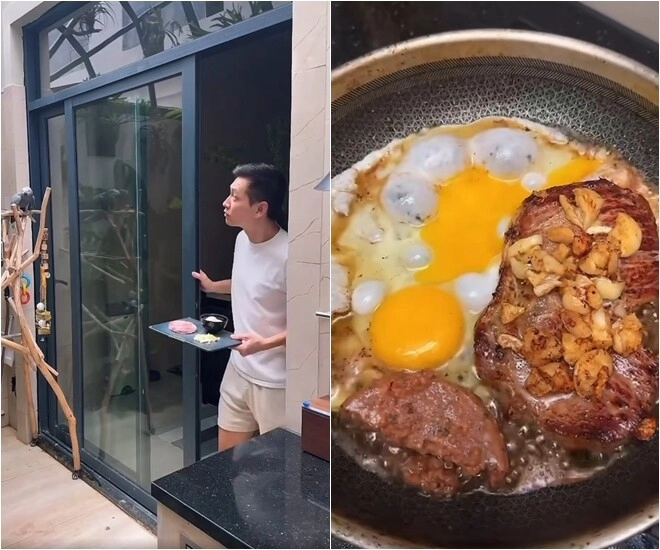 Sướng như lê thúy chồng điển trai nấu món xịn trong nhà mới vào tận giường gọi vợ yêu dậy ăn sáng - 2