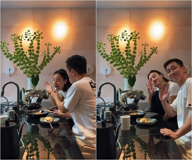 Sướng như lê thúy chồng điển trai nấu món xịn trong nhà mới vào tận giường gọi vợ yêu dậy ăn sáng - 12