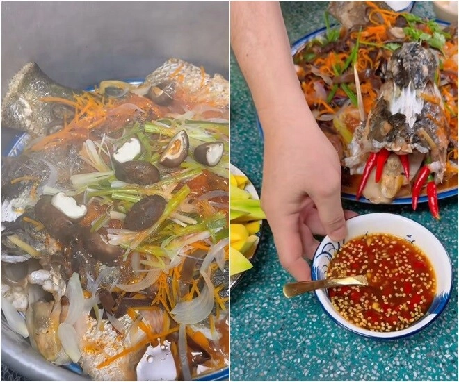 Tài tử ở nhà vườn 6000m2 vác nồi siêu to ra nấu con cá chẽm 5kg nhận mưa like - 3
