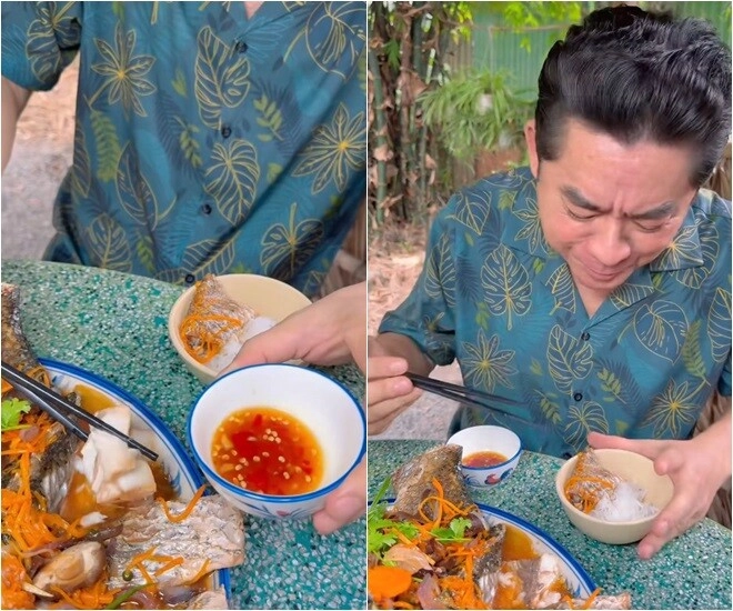 Tài tử ở nhà vườn 6000m2 vác nồi siêu to ra nấu con cá chẽm 5kg nhận mưa like - 4