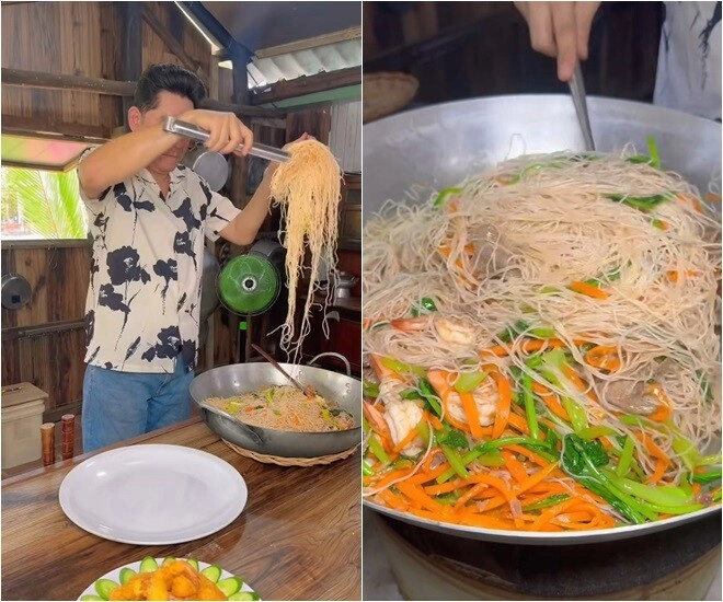 Tài tử ở nhà vườn 6000m2 vác nồi siêu to ra nấu con cá chẽm 5kg nhận mưa like - 6