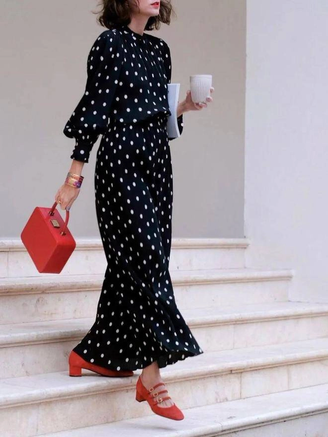 2025 là năm của chấm bi 5 công thức mix đồ chuẩn style hàn pháp khiến outfit sang hẳn - 17