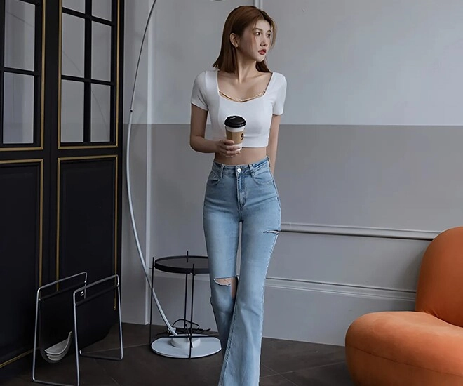 4 kiểu quần jeans hack dáng cực đỉnh cho người thấp tỷ lệ cơ thể chuẩn chỉnh chỉ trong tích tắc - 1