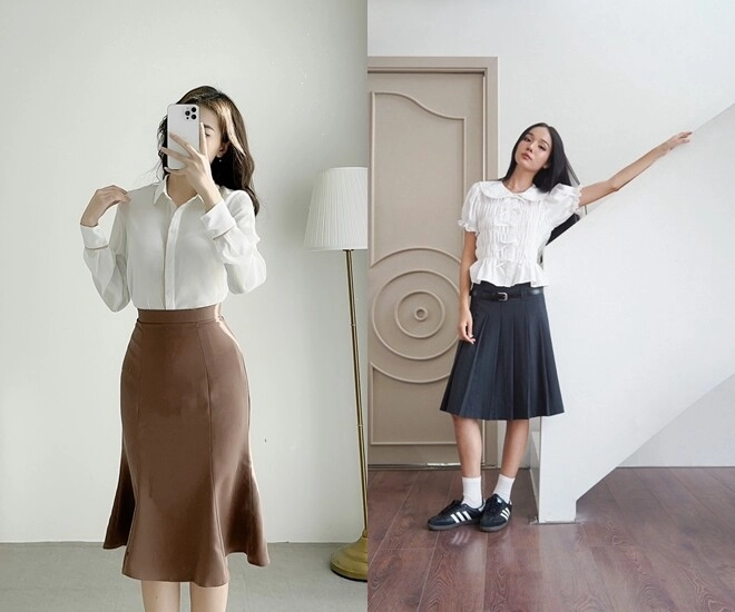 8 kiểu phối đồ với chân váy lửng giúp hội ba mét bẻ đôi trông cao ráo thon gọn như idol hàn - 1