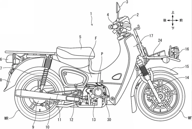 Bằng sáng chế mới của honda super cub được tiết lộ với hệ thống phanh sau kết hợp rất thú vị - 3