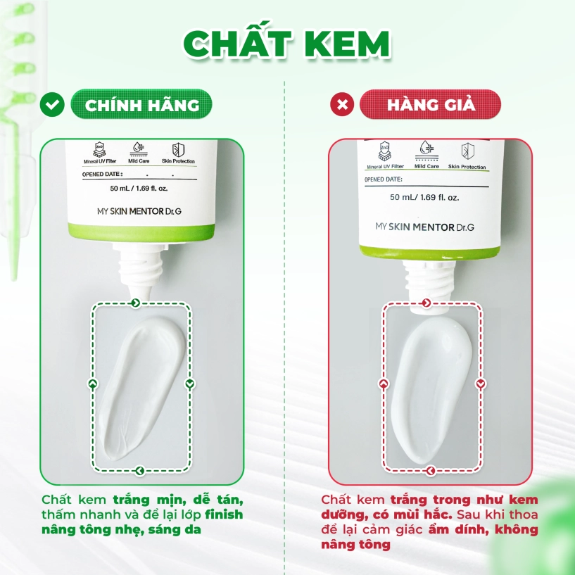 Bẫy giá hời kem chống nắng giả drg green mild up sun 3 cách phân biệt thật - giả chuẩn nhất - 2