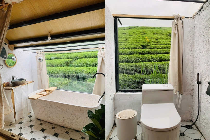 Bỏ phố về cao nguyên cặp vợ chồng trẻ chi 2 tỷ đồng xây ngôi nhà gỗ đẹp như tranh giữa đồi chè xanh ngát - 9