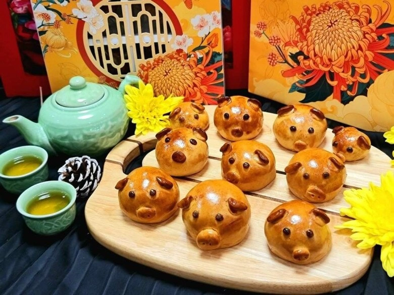Cách làm bánh trung thu nướng thập cẩm vừa ngon lại dễ thực hiện của mẹ đảm hà nội chị em hãy thử ngay - 8