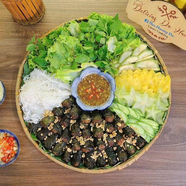 Cách làm chả bò lá lốt nướng ăn kèm bún siêu ngon thanh mát cho ngày hè - 6