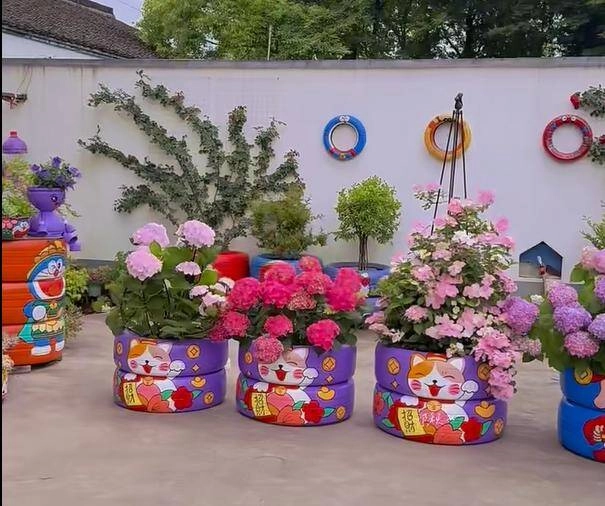Chàng trai 10x trồng hoa hồng trong lốp xe vừa dễ thương vừa đẹp rực rỡ ai nhìn cũng mê - 6
