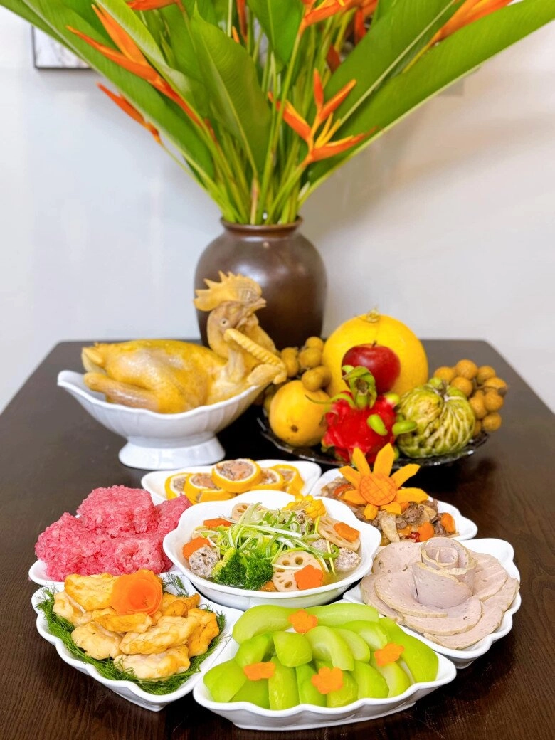 Chị em chia sẻ mâm cỗ cúng rằm tháng 7 chẳng khác nào bữa tiệc thị giác nhìn không muốn rời mắt - 15
