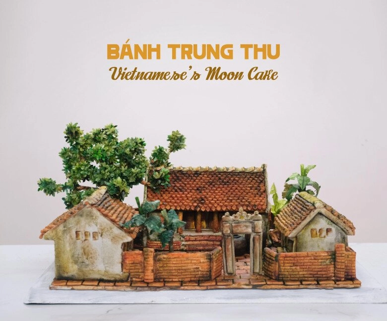 Chiếc bánh trung thu 3d đang bùng nổ mxh nặng gần 30kg hình nhà cổ đậm chất hồi ức làm 5 ngày mới xong - 5