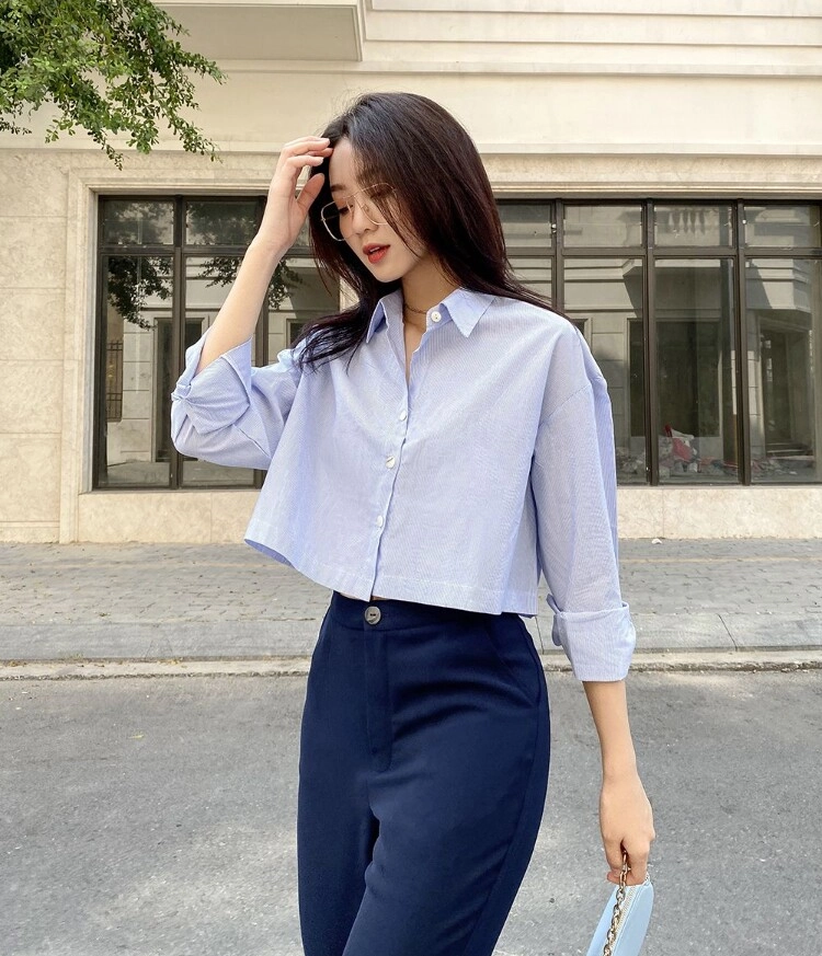 Chiếc sơ mi hack dáng đỉnh cao nàng 1m50 mặc vào như cao 1m70 tôn dáng siêu đỉnh - 12