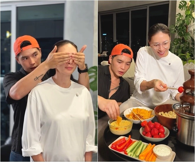 Chồng ngô thanh vân làm bữa ăn đầy màu sắc cho vợ bầu fan thán phục tu mấy kiếp mới được ông chồng này - 10