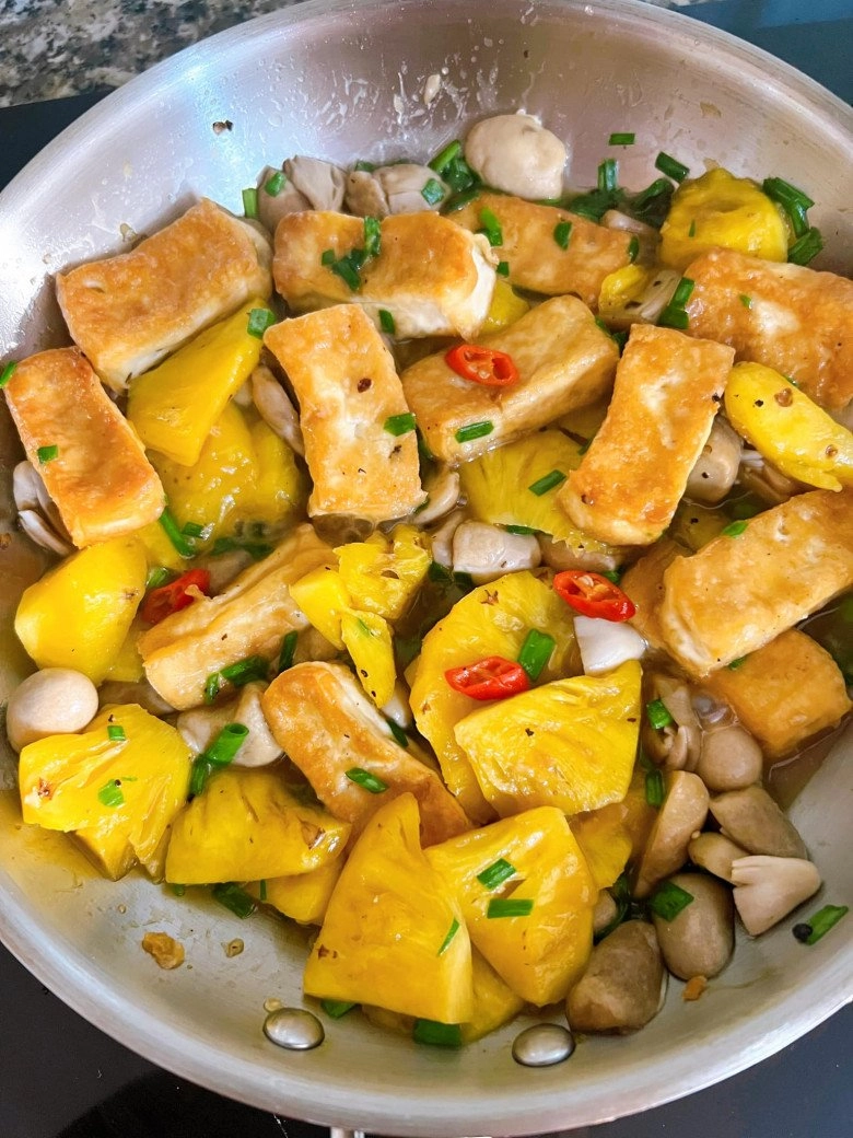 Đậu hũ kho nấm dứa chay đơn giản thanh đạm mà cực ngon miệng của mẹ đảm sài gòn - 5