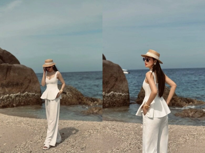 Đi biển không mặc bikini dâu hào môn phanh lee lên đồ chứng minh khí chất chuẩn phu nhân hào môn - 3