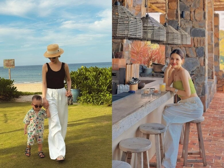 Đi biển không mặc bikini dâu hào môn phanh lee lên đồ chứng minh khí chất chuẩn phu nhân hào môn - 7