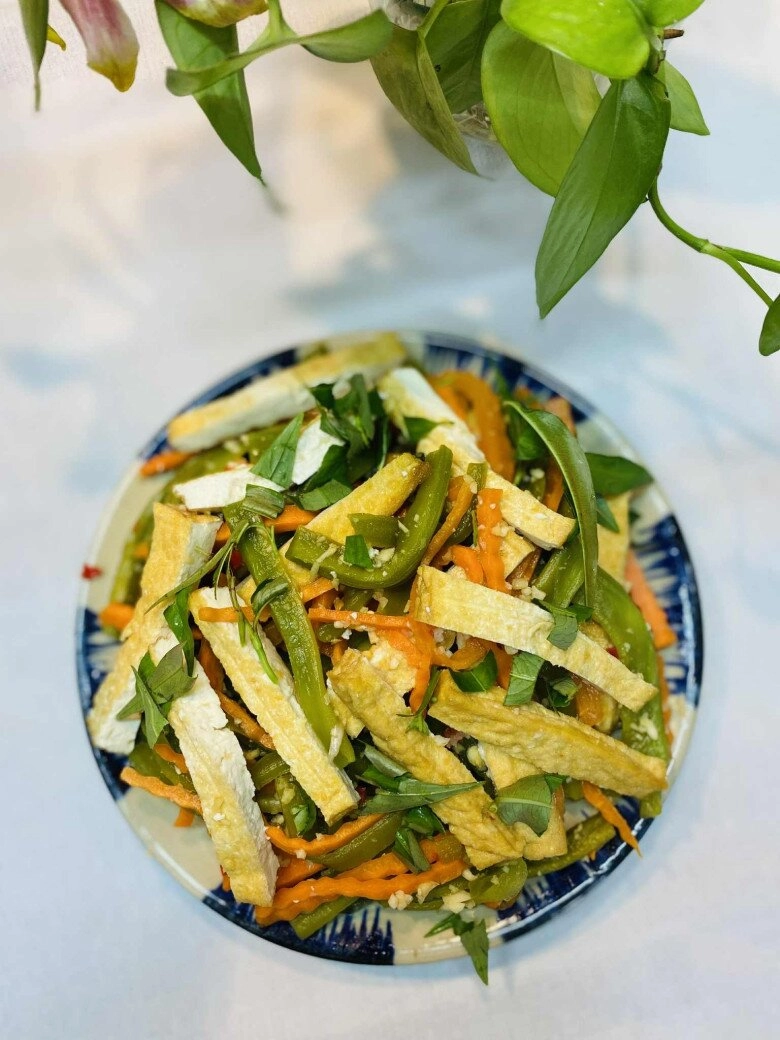 Gỏi rau tiến vua đậu phụ chay vừa ngon lại thanh mát ăn nhiều chẳng sợ béo - 10